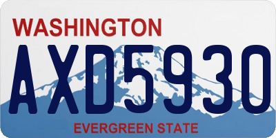 WA license plate AXD5930