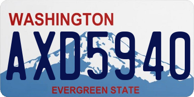 WA license plate AXD5940
