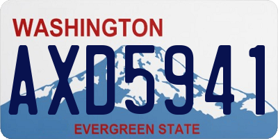 WA license plate AXD5941