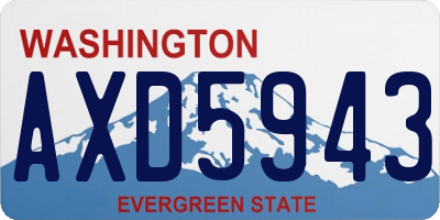 WA license plate AXD5943