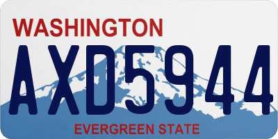 WA license plate AXD5944