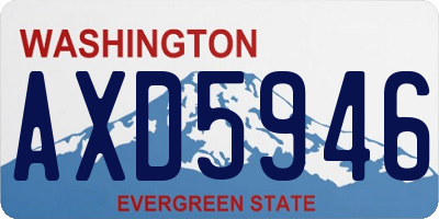 WA license plate AXD5946