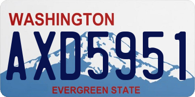 WA license plate AXD5951
