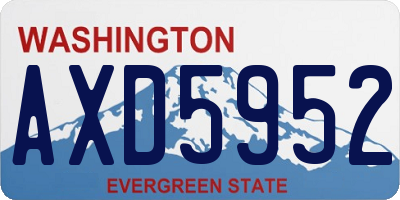 WA license plate AXD5952