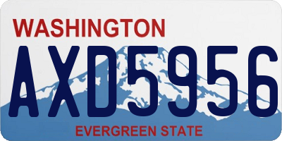 WA license plate AXD5956