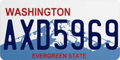 WA license plate AXD5969