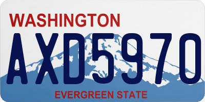 WA license plate AXD5970