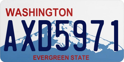 WA license plate AXD5971