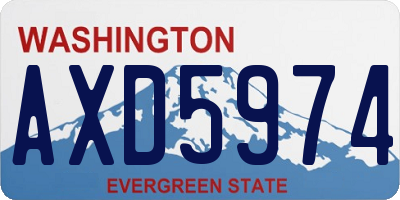 WA license plate AXD5974