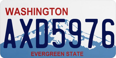 WA license plate AXD5976