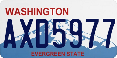 WA license plate AXD5977