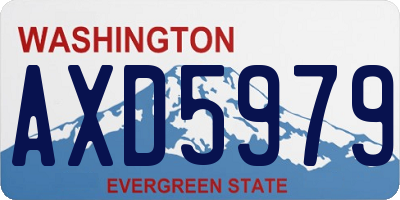 WA license plate AXD5979