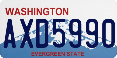WA license plate AXD5990