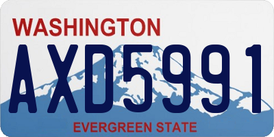 WA license plate AXD5991