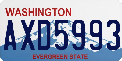 WA license plate AXD5993