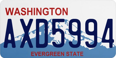 WA license plate AXD5994