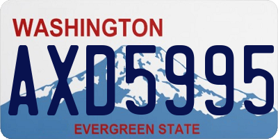 WA license plate AXD5995