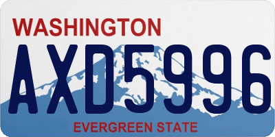 WA license plate AXD5996