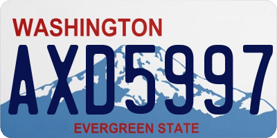 WA license plate AXD5997