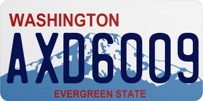 WA license plate AXD6009