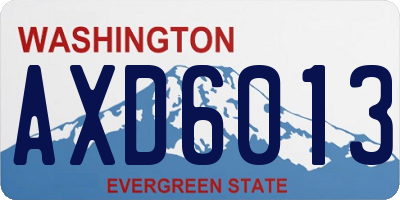 WA license plate AXD6013