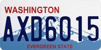 WA license plate AXD6015
