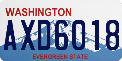 WA license plate AXD6018