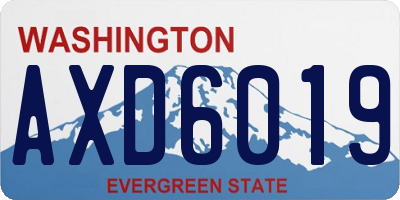 WA license plate AXD6019
