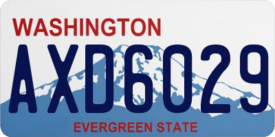 WA license plate AXD6029