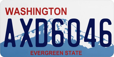WA license plate AXD6046