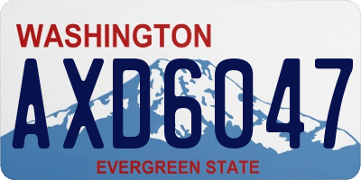 WA license plate AXD6047