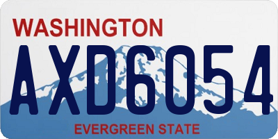WA license plate AXD6054