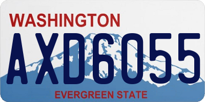 WA license plate AXD6055