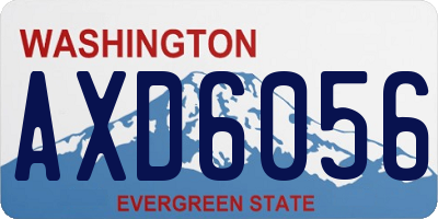 WA license plate AXD6056