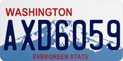 WA license plate AXD6059