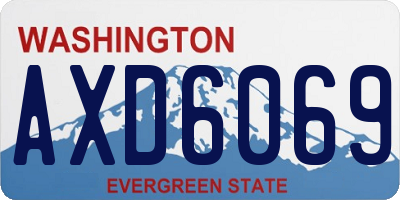 WA license plate AXD6069
