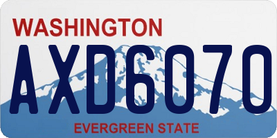 WA license plate AXD6070