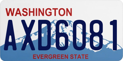 WA license plate AXD6081