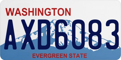WA license plate AXD6083