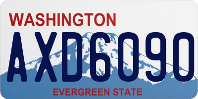 WA license plate AXD6090