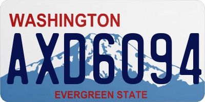 WA license plate AXD6094