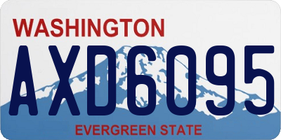 WA license plate AXD6095
