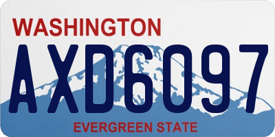 WA license plate AXD6097