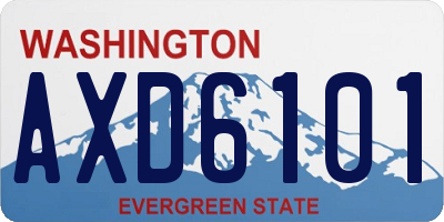 WA license plate AXD6101