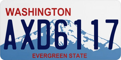 WA license plate AXD6117