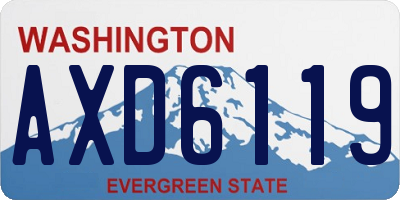 WA license plate AXD6119