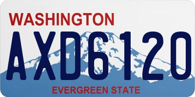 WA license plate AXD6120