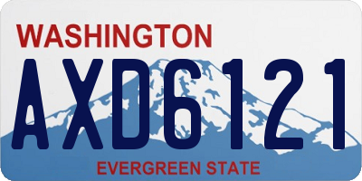 WA license plate AXD6121