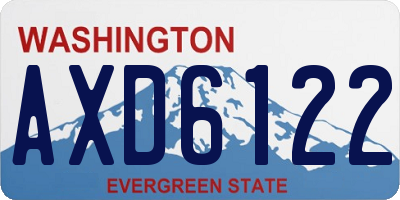 WA license plate AXD6122