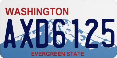 WA license plate AXD6125